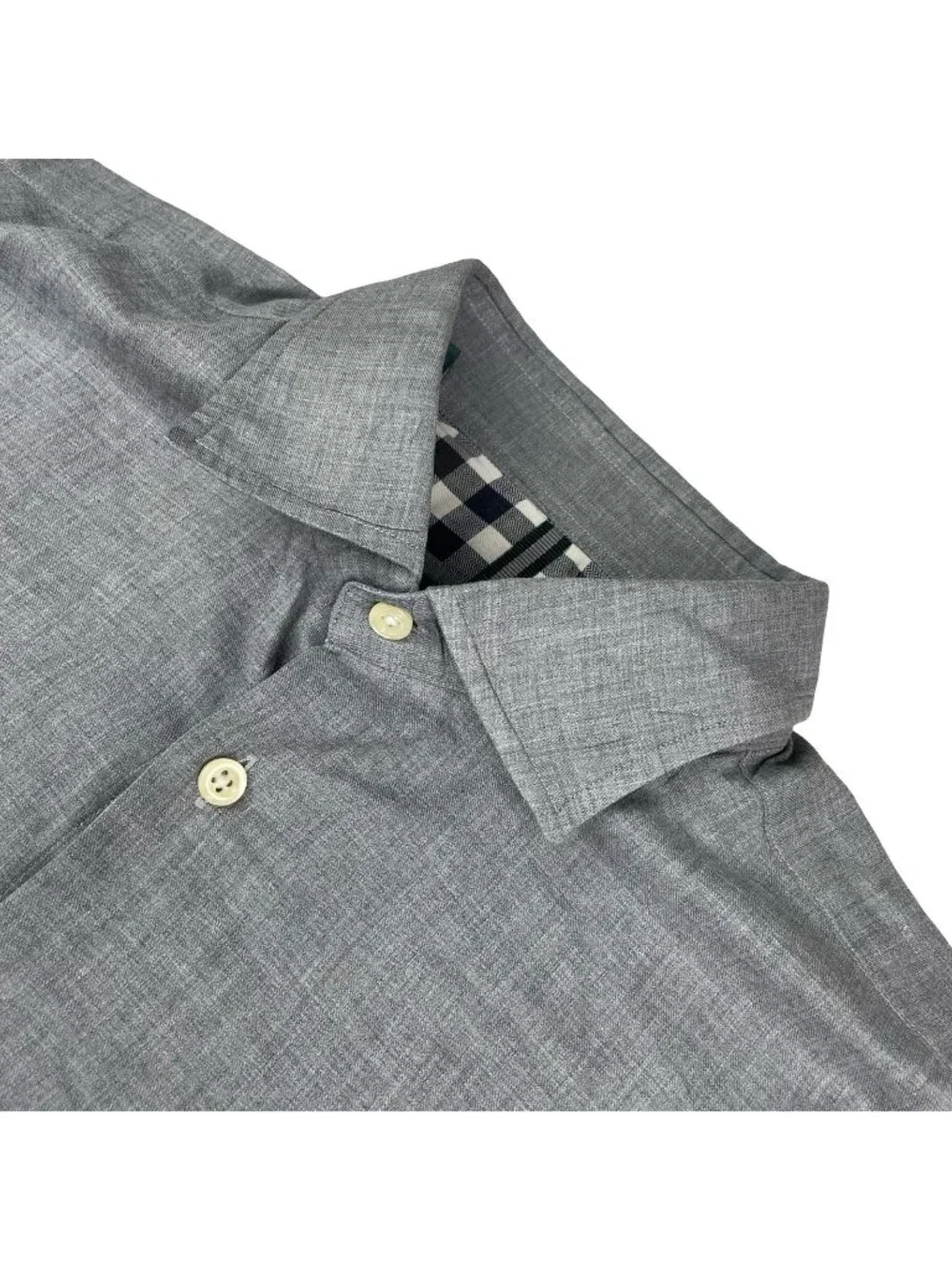 Kent & Curwen Men’s 100% Cotton Tailored Fit L/S Dress Shirt Gray • Medium